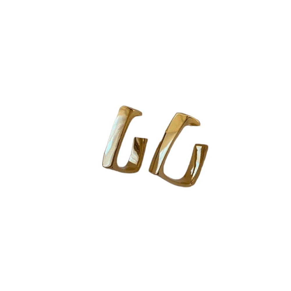 14K Gold Plated Minimalist Square Hoop Earrings